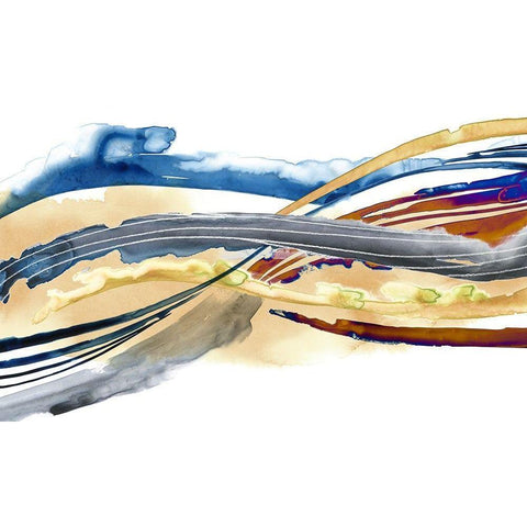 Soundwaves II Black Modern Wood Framed Art Print by Popp, Grace