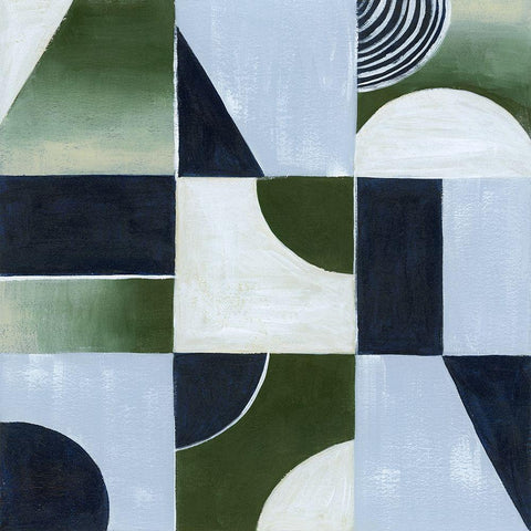 Crop Circles II Black Modern Wood Framed Art Print by Popp, Grace