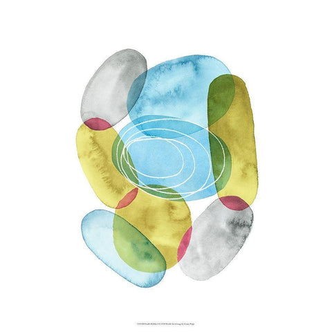 Sunlit Pebbles I White Modern Wood Framed Art Print by Popp, Grace