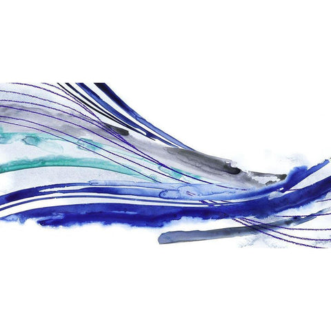 Wave Surge II White Modern Wood Framed Art Print by Popp, Grace