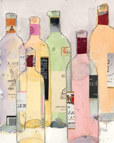 Moscato and the Others I White Modern Wood Framed Art Print with Double Matting by Dixon, Samuel