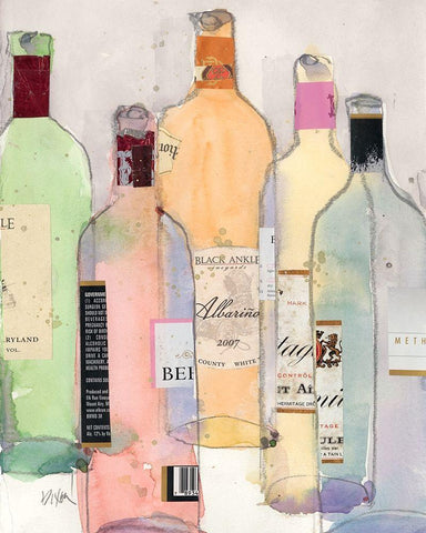 Moscato and the Others II Black Ornate Wood Framed Art Print with Double Matting by Dixon, Samuel