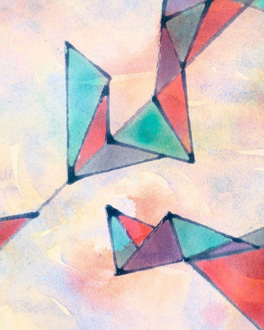 Lucent Shards II White Modern Wood Framed Art Print with Double Matting by Douglas, Jamie