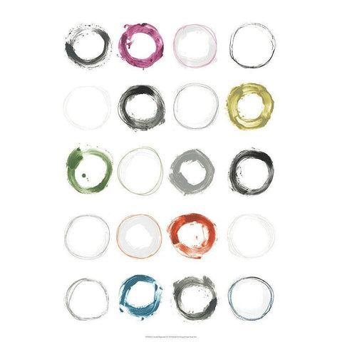 Circular Magnetism I Gold Ornate Wood Framed Art Print with Double Matting by Vess, June Erica