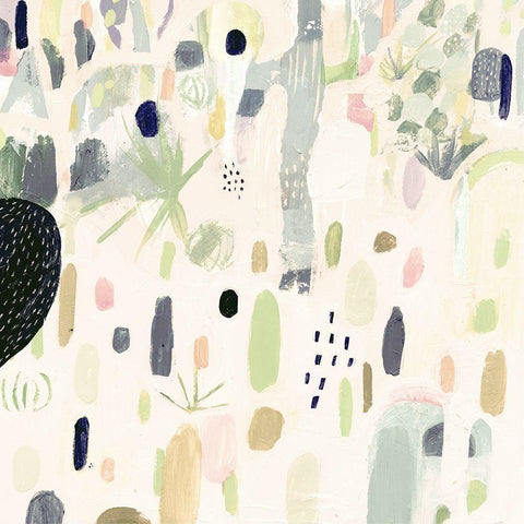 Saguaro Playground I Black Ornate Wood Framed Art Print with Double Matting by Borges, Victoria