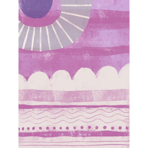 Pink Dream I White Modern Wood Framed Art Print by Deans, Karen