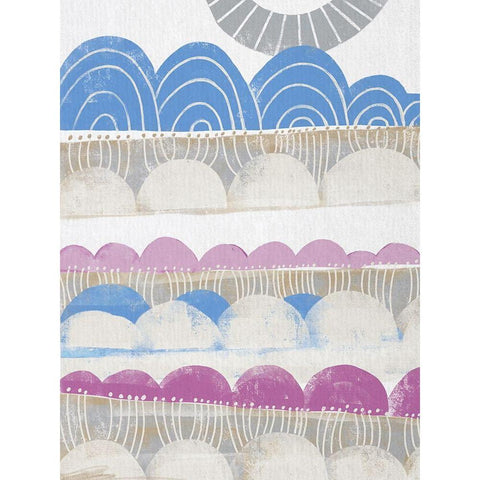 Pink Dream II White Modern Wood Framed Art Print by Deans, Karen