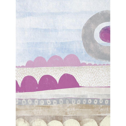 Pink Dream III White Modern Wood Framed Art Print by Deans, Karen