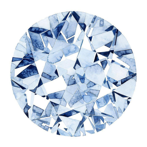 Diamond Drops II White Modern Wood Framed Art Print by Popp, Grace