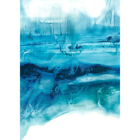 Aqua Mist I Black Modern Wood Framed Art Print with Double Matting by Harper, Ethan