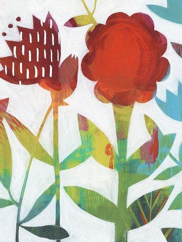 Vibrancy I Black Ornate Wood Framed Art Print with Double Matting by Popp, Grace