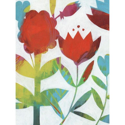 Vibrancy II Black Modern Wood Framed Art Print with Double Matting by Popp, Grace