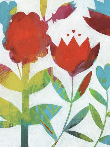 Vibrancy II White Modern Wood Framed Art Print with Double Matting by Popp, Grace