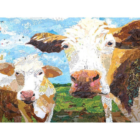 Two Muse I Gold Ornate Wood Framed Art Print with Double Matting by St. Hilaire, Elizabeth