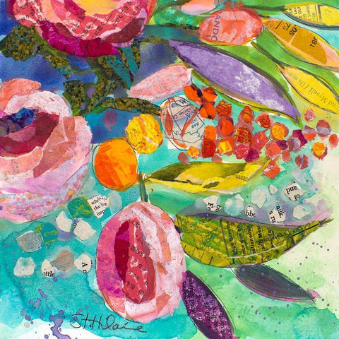 Bold Blooms III Gold Ornate Wood Framed Art Print with Double Matting by St. Hilaire, Elizabeth