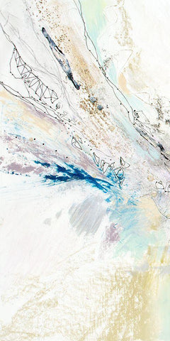 Seafoam Neutral II White Modern Wood Framed Art Print with Double Matting by Gardner, Jennifer