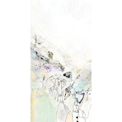 Seafoam Neutral III Black Modern Wood Framed Art Print by Gardner, Jennifer