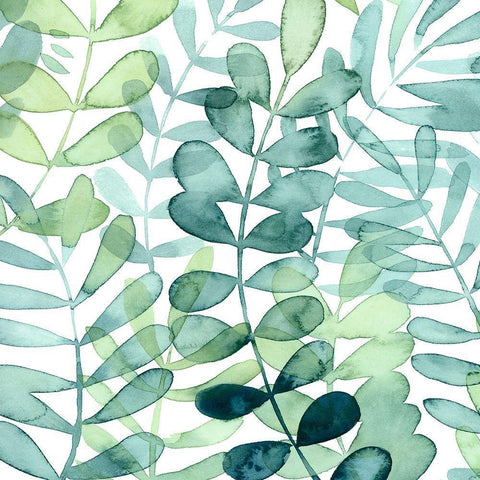 Gossamer Palms I Black Ornate Wood Framed Art Print with Double Matting by Popp, Grace