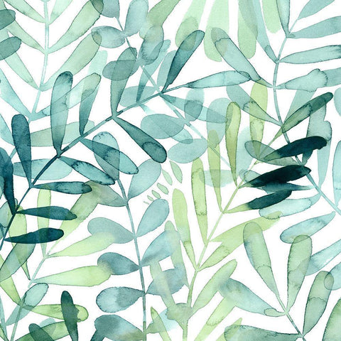 Gossamer Palms II Black Modern Wood Framed Art Print with Double Matting by Popp, Grace