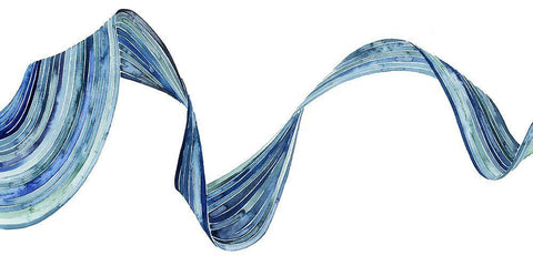 Blue Rush I Black Ornate Wood Framed Art Print with Double Matting by Popp, Grace