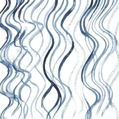 Indigo Ripple IV Black Ornate Wood Framed Art Print with Double Matting by Popp, Grace