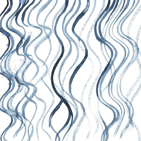 Indigo Ripple IV Black Modern Wood Framed Art Print by Popp, Grace