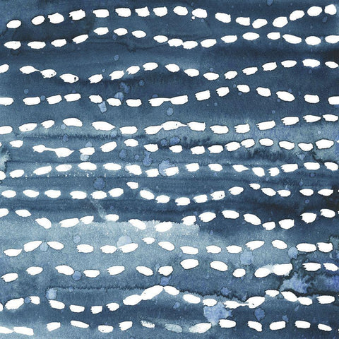 Indigo Ripple VI White Modern Wood Framed Art Print with Double Matting by Popp, Grace