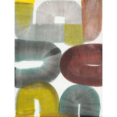 Geode Abstraction II White Modern Wood Framed Art Print by Fuchs, Jodi
