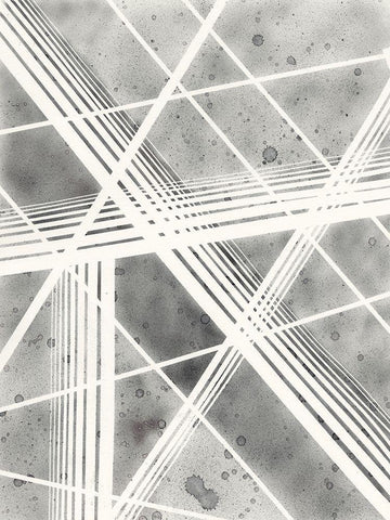 Charcoal Beam II Black Ornate Wood Framed Art Print with Double Matting by Lam, Vanna