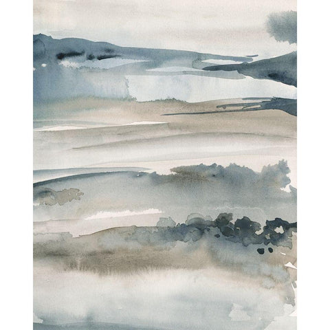 Foggy Horizon I White Modern Wood Framed Art Print by Parker, Jennifer Paxton