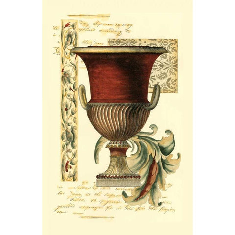 Transitional Urn II Gold Ornate Wood Framed Art Print with Double Matting by Vision Studio