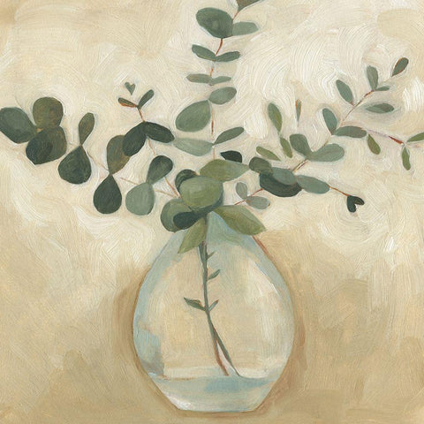 Greenery Still Life III White Modern Wood Framed Art Print by Scarvey, Emma