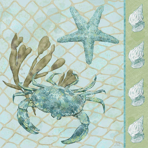 Under Sea II White Modern Wood Framed Art Print by Reynolds, Jade