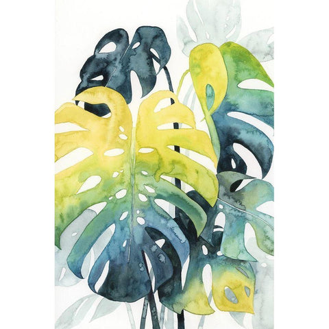 Sunset Palm Composition I Gold Ornate Wood Framed Art Print with Double Matting by Popp, Grace