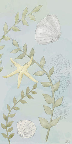 Water Gardens I Black Ornate Wood Framed Art Print with Double Matting by Reynolds, Jade