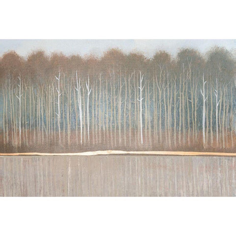 Along the River Bank II White Modern Wood Framed Art Print by OToole, Tim