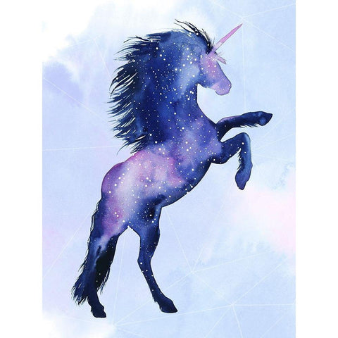 Unicorn Universe  III White Modern Wood Framed Art Print by Popp, Grace