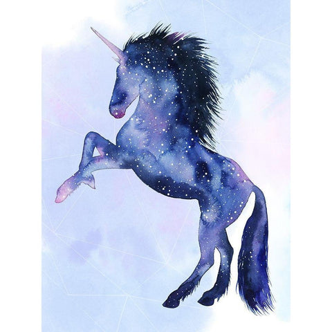 Unicorn Universe  IV Black Modern Wood Framed Art Print with Double Matting by Popp, Grace