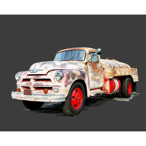 Vintage Truck II Gold Ornate Wood Framed Art Print with Double Matting by Kalina, Emily