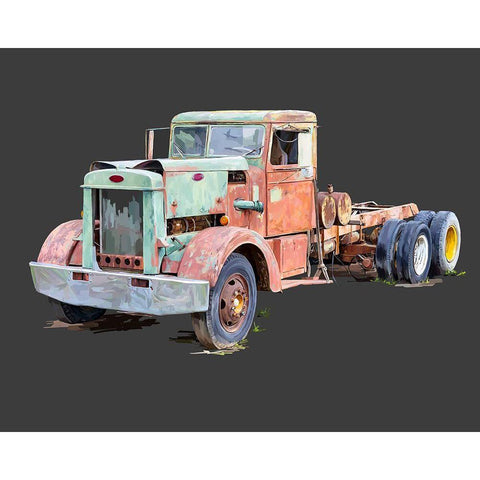 Vintage Truck III White Modern Wood Framed Art Print by Kalina, Emily