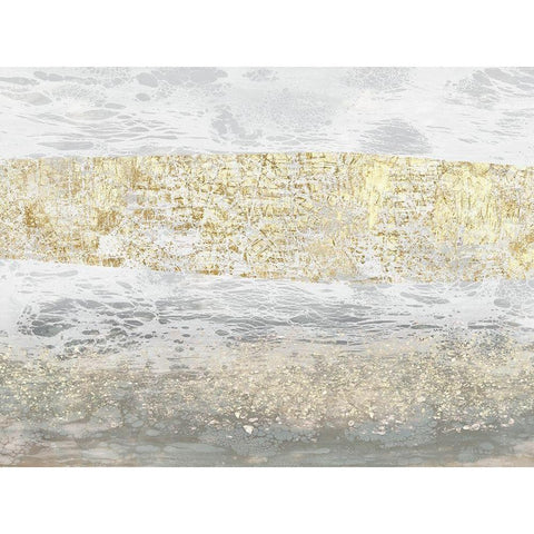 Gilded Textures I White Modern Wood Framed Art Print by Goldberger, Jennifer