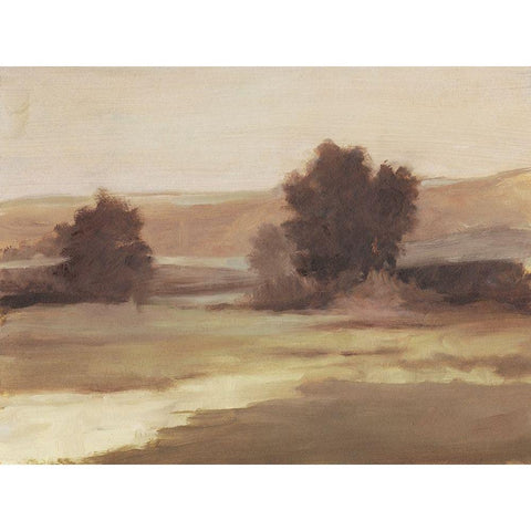 Muted Landscape II White Modern Wood Framed Art Print by Harper, Ethan