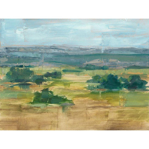 Valley View I White Modern Wood Framed Art Print by Harper, Ethan