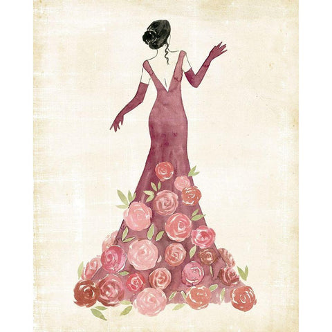 Garland Gown II Gold Ornate Wood Framed Art Print with Double Matting by Popp, Grace