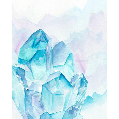 Crystal Facets II White Modern Wood Framed Art Print by Parker, Jennifer Paxton