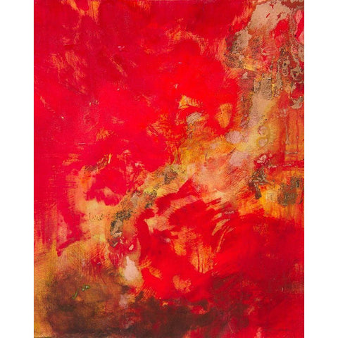 Copper and Red II Black Modern Wood Framed Art Print with Double Matting by Gardner, Jennifer