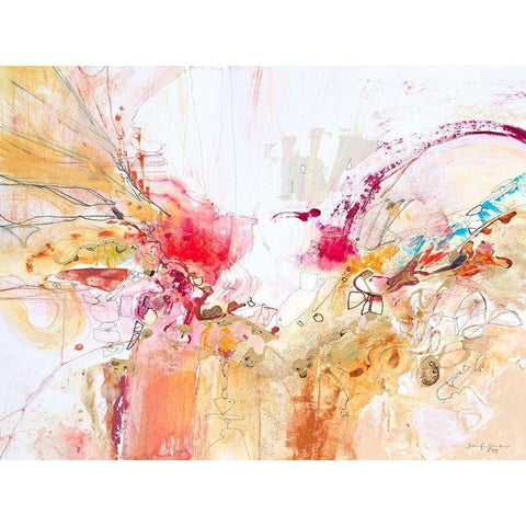 White Series VI Gold Ornate Wood Framed Art Print with Double Matting by Gardner, Jennifer