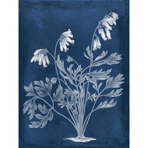 Botanical in Indigo I Gold Ornate Wood Framed Art Print with Double Matting by Vision Studio