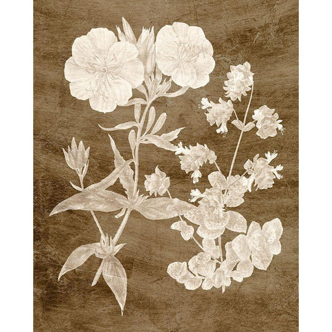 Botanical in Taupe II White Modern Wood Framed Art Print by Vision Studio