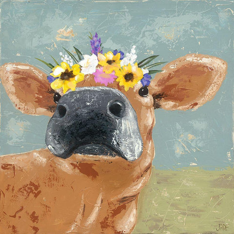 Farm Fun II Black Modern Wood Framed Art Print by Reynolds, Jade